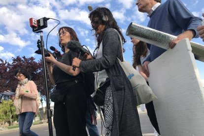 Diferentes momentos del rodaje.