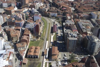 Vista aérea de la estación de Matallana en el año 2007.