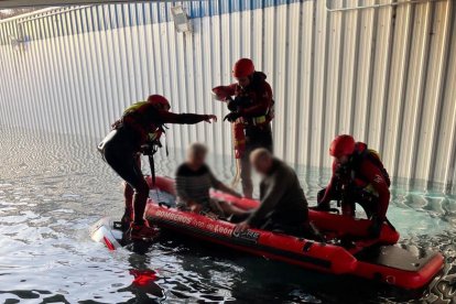 Un momento del rescate.