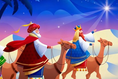 Recreación de los tres Reyes Magos