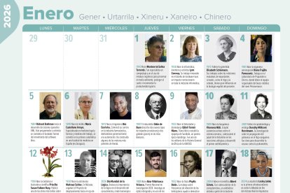 Mes de enero del Calendario Científico 2026 del CSIC.