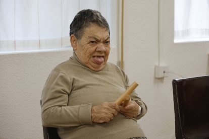 Raquel con las claves.