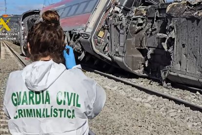 Captura de vídeo del lugar del accidente de trenes cerca de Adamuz.