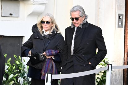 Rome (Italy), 22/01/2026.- Sean and Carlos Souza visit Italian fashion designer Valentino Garavani's funeral parlour in Piazza Mignanelli in Rome, Italy, 22 January 2026. Valentino died at his home in Rome on 19 January 2026. (Moda, Italia, Roma) EFE/EPA/MAURIZIO BRAMBATTI