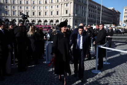 ROME (Italy), 23/01/2026.- American fashion designer and filmmaker Tom Ford attends Valentino Garavani's funeral at the Basilica of Our Lady of the Angels and the Martyrs in Rome, Italy, 23 January 2026. Valentino passed away at the age of 93 at his home in Rome on 19 January 2026. (Moda, Italia, Roma) EFE/EPA/MASSIMO PERCOSSI