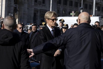 ROME (Italy), 23/01/2026.- Eleonora Abbagnato attends Valentino Garavani's funeral at the Basilica of Our Lady of the Angels and the Martyrs in Rome, Italy, 23 January 2026. Valentino passed away at the age of 93 at his home in Rome on 19 January 2026. (Moda, Italia, Roma) EFE/EPA/MASSIMO PERCOSSI