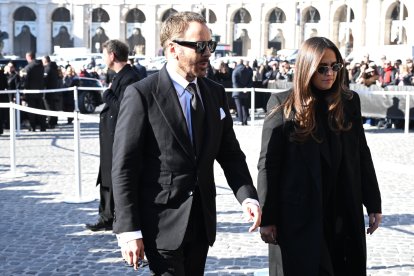 ROME (Italy), 23/01/2026.- Brunello Cuicinelli attends Valentino Garavani's funeral at the Basilica of Our Lady of the Angels and the Martyrs in Rome, Italy, 23 January 2026. Valentino passed away at the age of 93 at his home in Rome on 19 January 2026. (Moda, Italia, Roma) EFE/EPA/MASSIMO PERCOSSI
