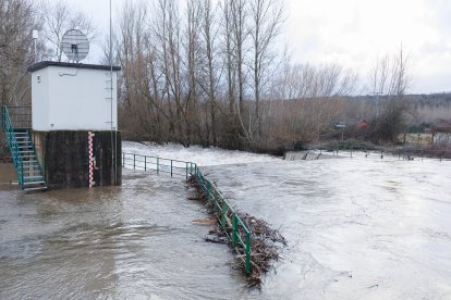 Crecida del río en Cascantes.