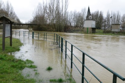 Crecida del río Cea en Sahagún.