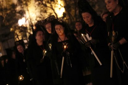 La procesión de Nuestra Señora de los Dolores en Ponferrada.