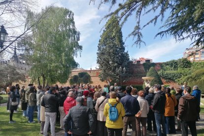 En el Jardín del Cíd, lugar clave en el golpe por estar allí el cuartel militar.