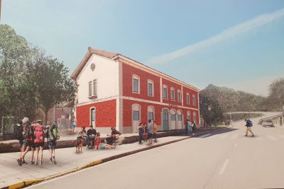 Antigua estación de Renfe que será un albergue.