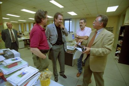 Rodríguez Zapatero, durante una visita a Diario de León.