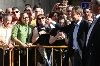 PRIMERA VISITA DE JOSÉ LUIS RODRÍGUEZ ZAPATERO, AL AYUNTAMIENTO DE LEÓN TRAS SU REELECCIÓN COMO PRESIDENTE DEL GOBIERNO