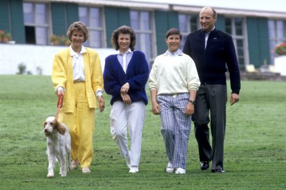 La familia real noruega en 1987.