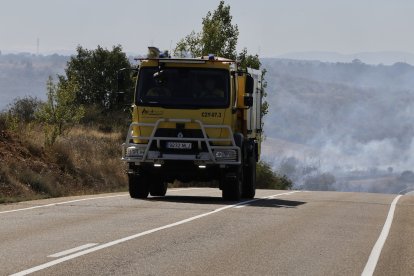 Incendio en Santovenia de la Valdoncina