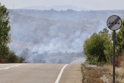 Incendio en Santovenia de la Valdoncina