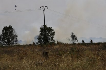 Incendio en Santovenia de la Valdoncina