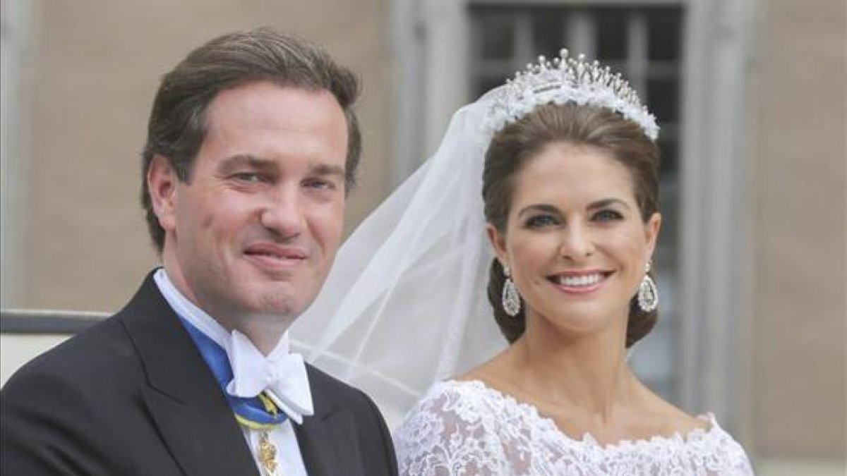 La princesa Magdalena y Chris O'Neill, el día de su boda, el pasado junio.