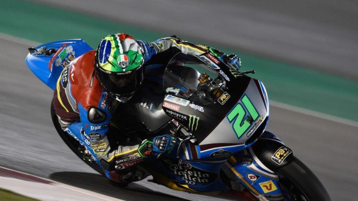 Franco Morbidelli, ganador de la carrera de Moto2 del GP de Catar de motociclismo.