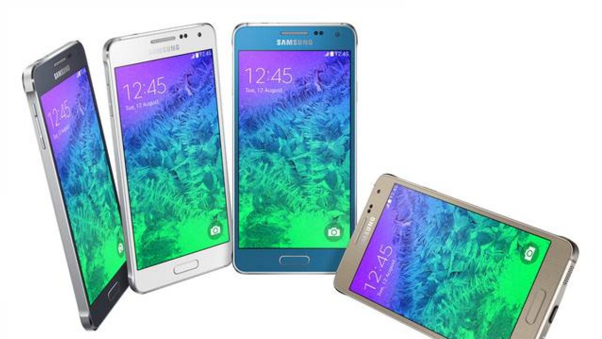 El nuevo Samsung Galaxy Alpha en diferentes colores.