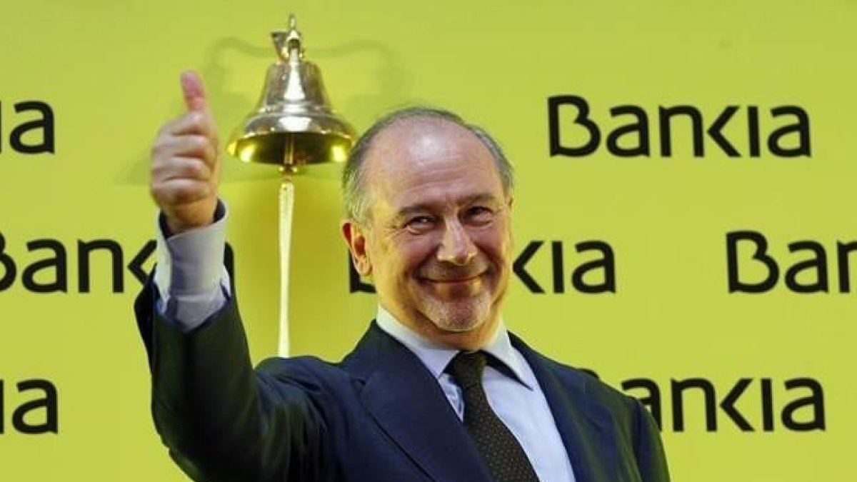 Rodrigo Rato en el acto de salida a bolsa de Bankia.