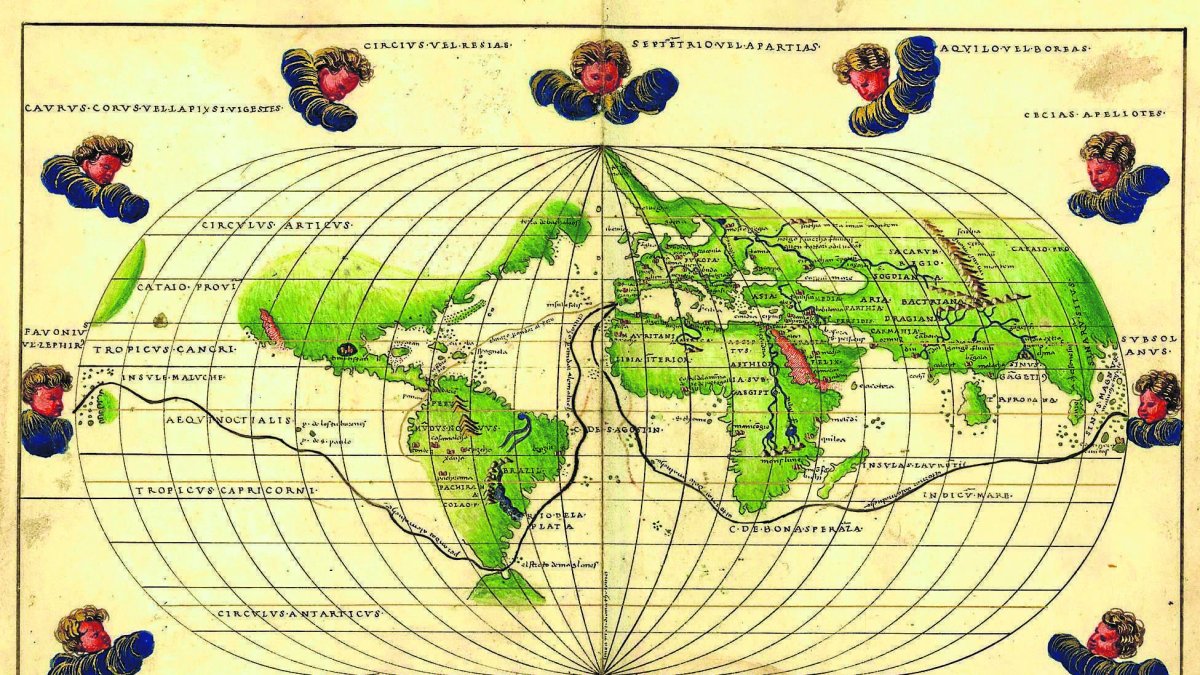 FOTO PÁGINAS 2-3 Mapa del mundo de Battista Agnese de 1544.