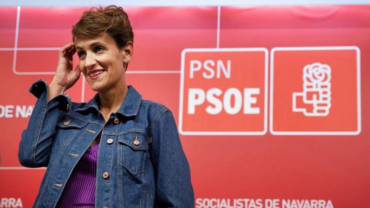 La candidata socialista a presidir Navarra, María Chivite. VILLAR LÓPEZ