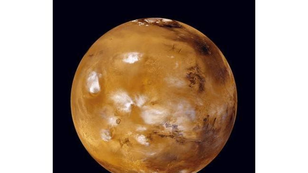 Fotografía facilitada por la NASA del planeta Marte.