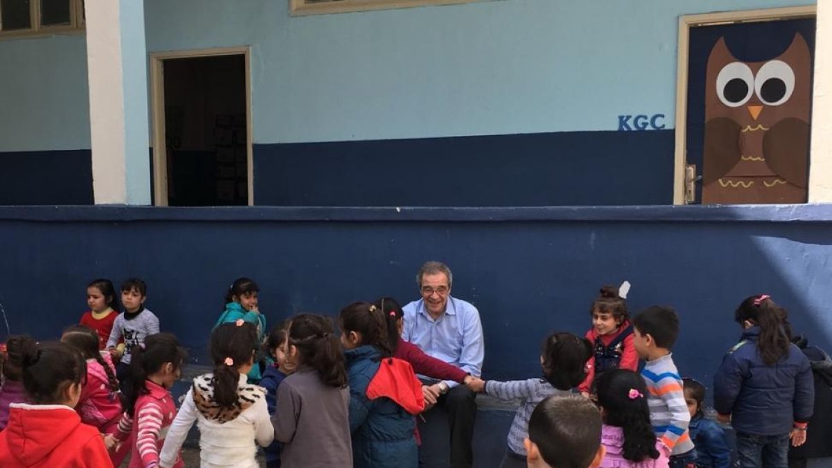 Visita de César Alierta al Líbano, durante la puesta en marcha del programa ProFuturo.