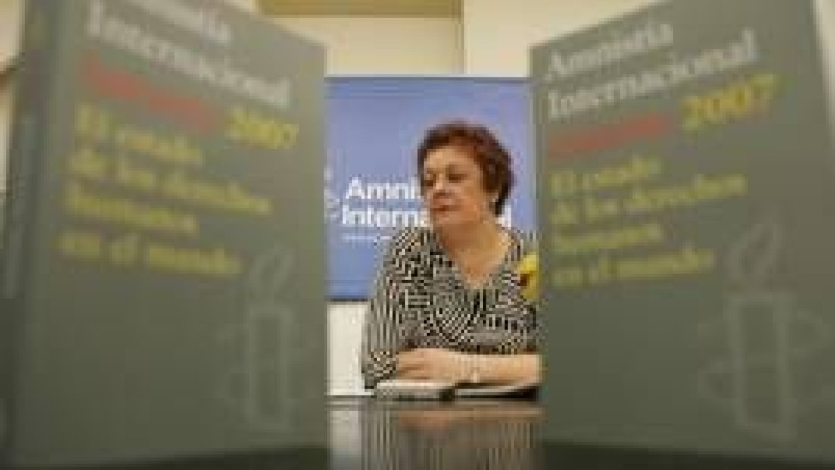 Cristina Egido, responsable de Amnistía Internacional, en la presentación del informe anual