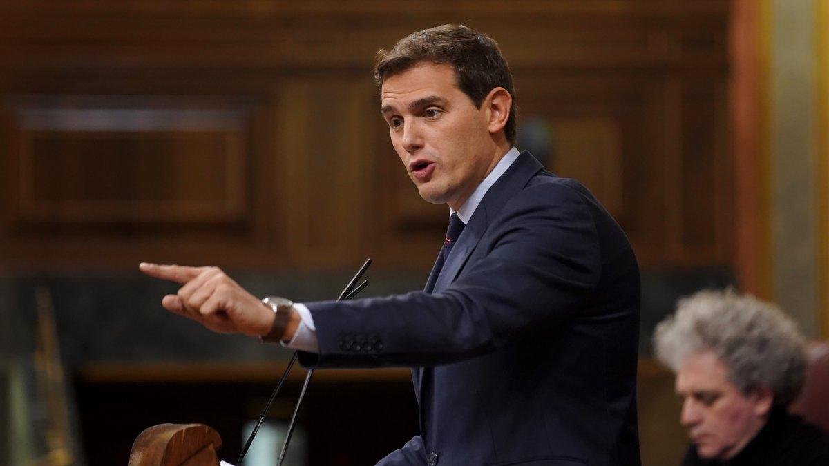 El presidente de Ciudadanos, Albert Rivera, en el Congreso.