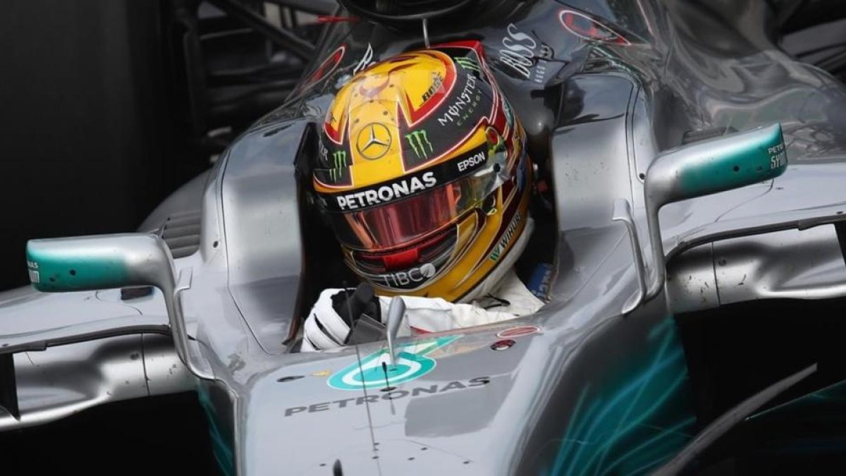 Lewis Hamilton (Mercedes), en su vuelta rápida de hoy en Canadá.
