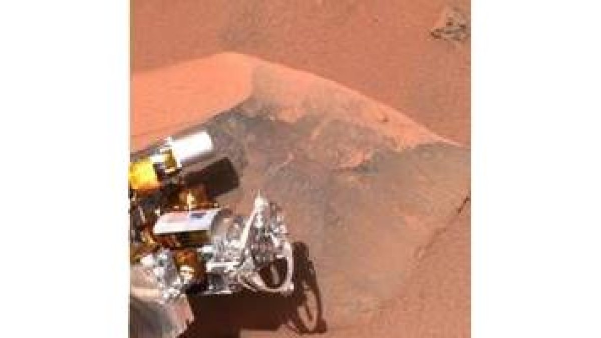 Imagen de la sonda «Spirit» operando en la superficie de Marte