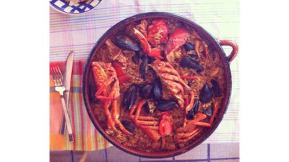 Una foto de una paella en Instagram.