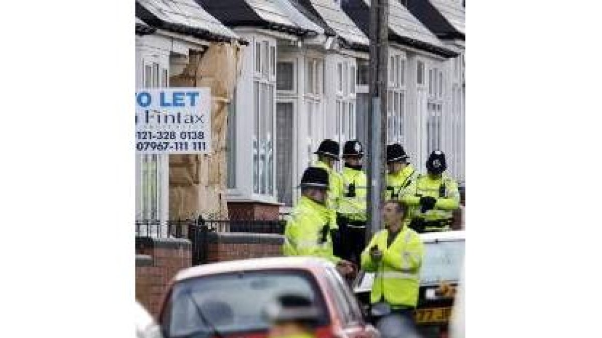 El despliegue policíal en ciertos sectores de Birmingham fue llamativo