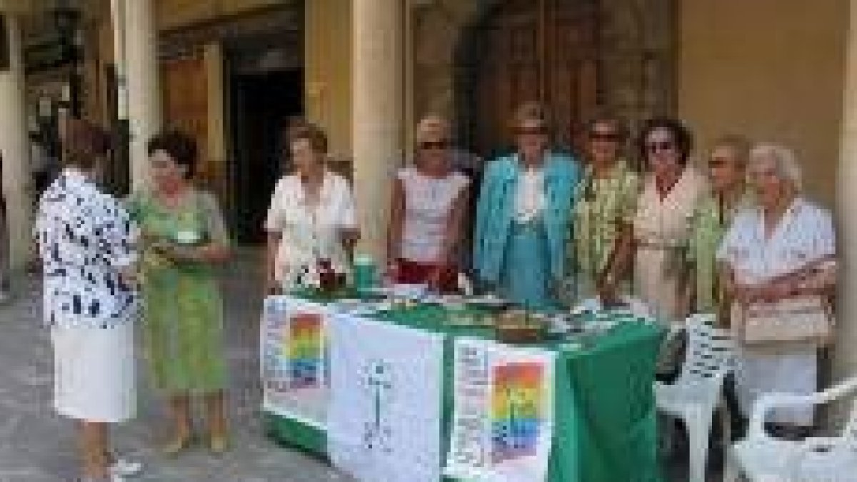 Cuestación llevada a cabo en Astorga por la Delegación contra el Cáncer