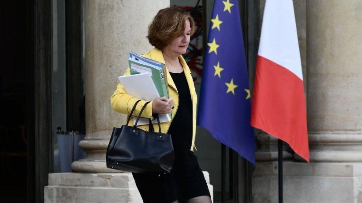 La ministra francesa de Asuntos Europeos, Nathalie Loiseau, sale del Elíseo el pasado lunes.