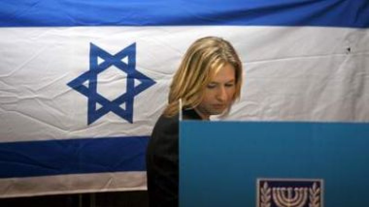 La ministra de Asuntos Exteriores israelí y virtual ganadora de las elecciones, Tzipi Livni