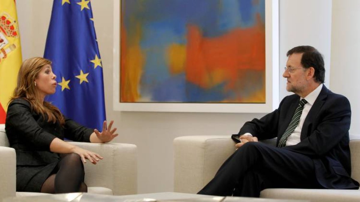 Alicia Sánchez-Camacho y Mariano Rajoy en un encuentro en la Moncloa el pasado mes de abril.