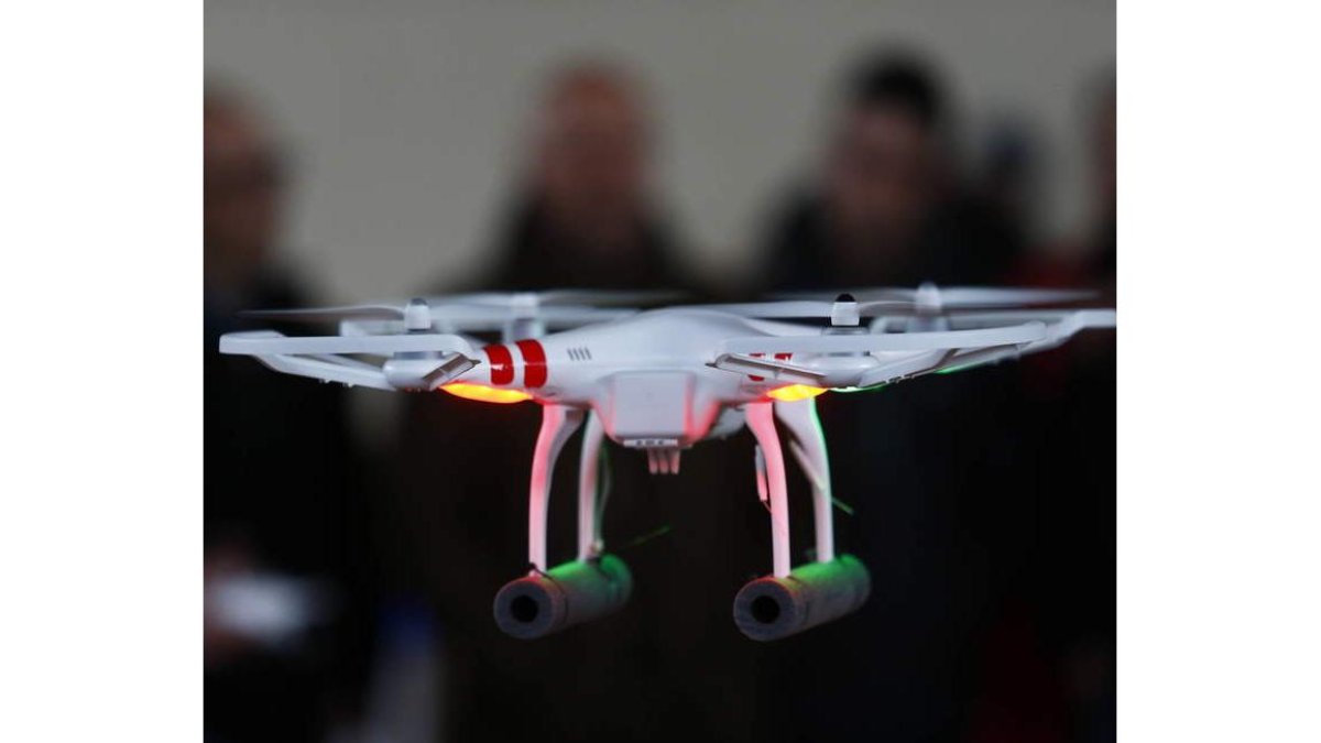 Imagen de uno de los drones usados en León.
