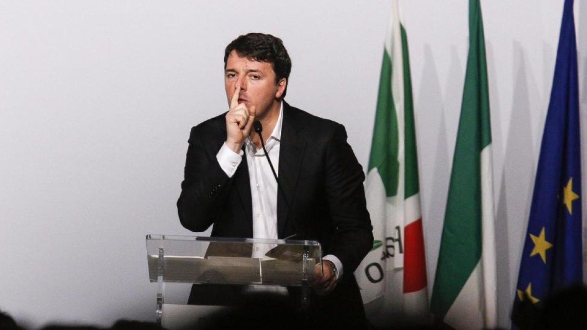 Renzi, durante su intervención en el congreso de su partido.