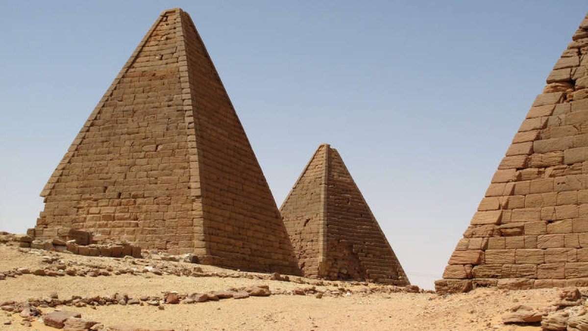Detalle de las pirámides construidas en la región sudanesa de Sedeinga.