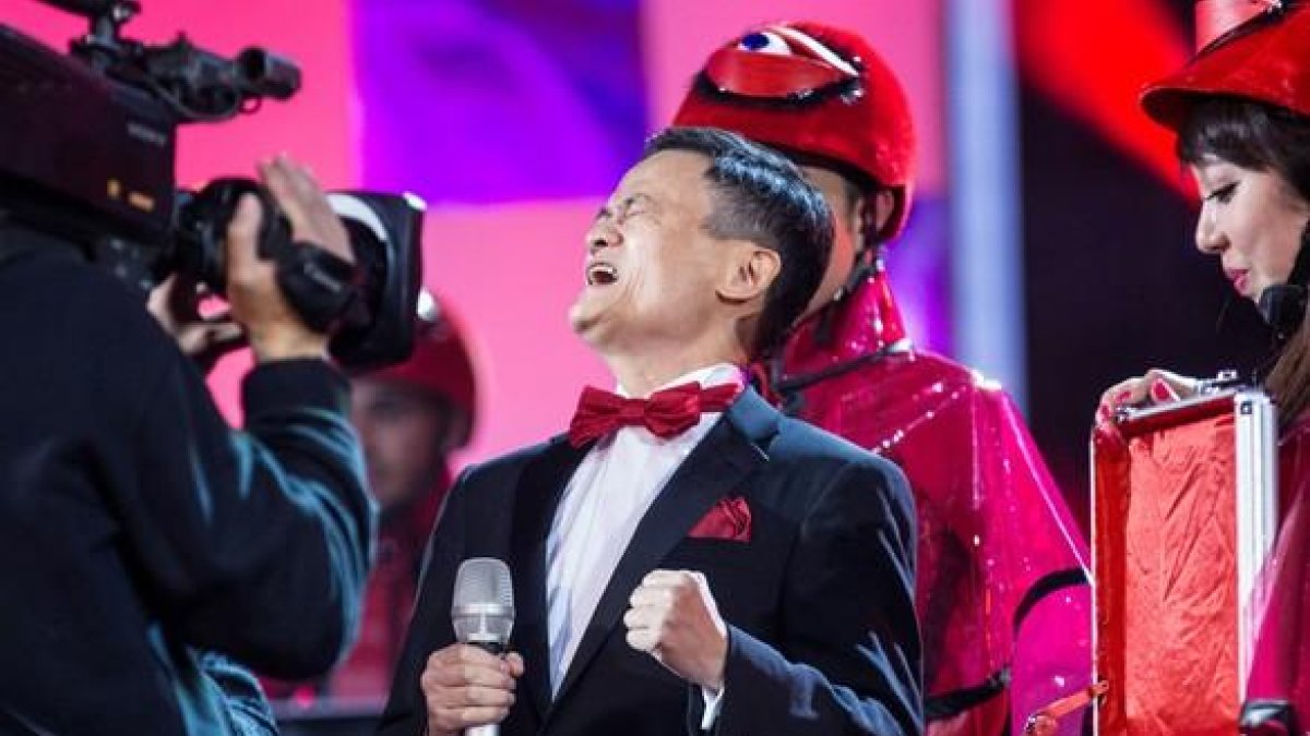 Jack Ma Yun, fundador de Alibaba, durante la gala del Día del Soltero en China.