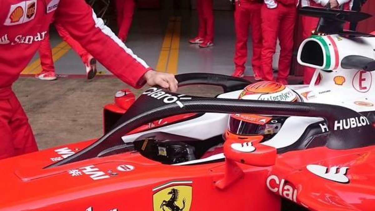 El halo instaurado a modo de prueba en Ferrari.