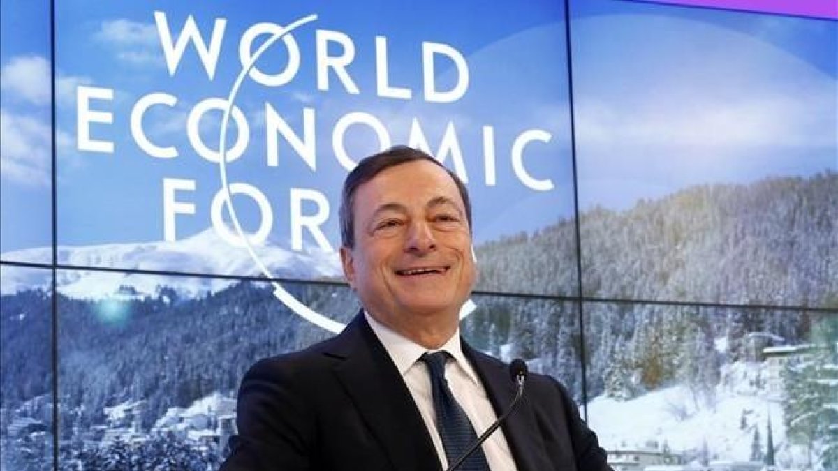 Mario Draghi, en Davos.