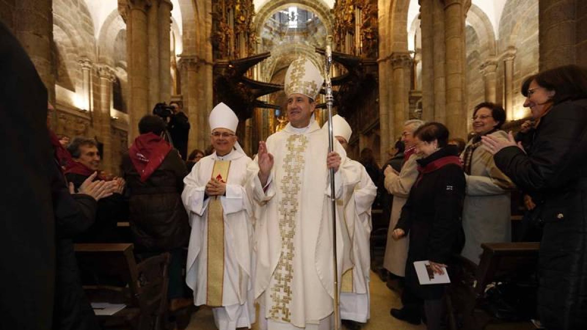 Jesús Fernández, ya ordenado como obispo auxiliar de Santiago de Compostela.