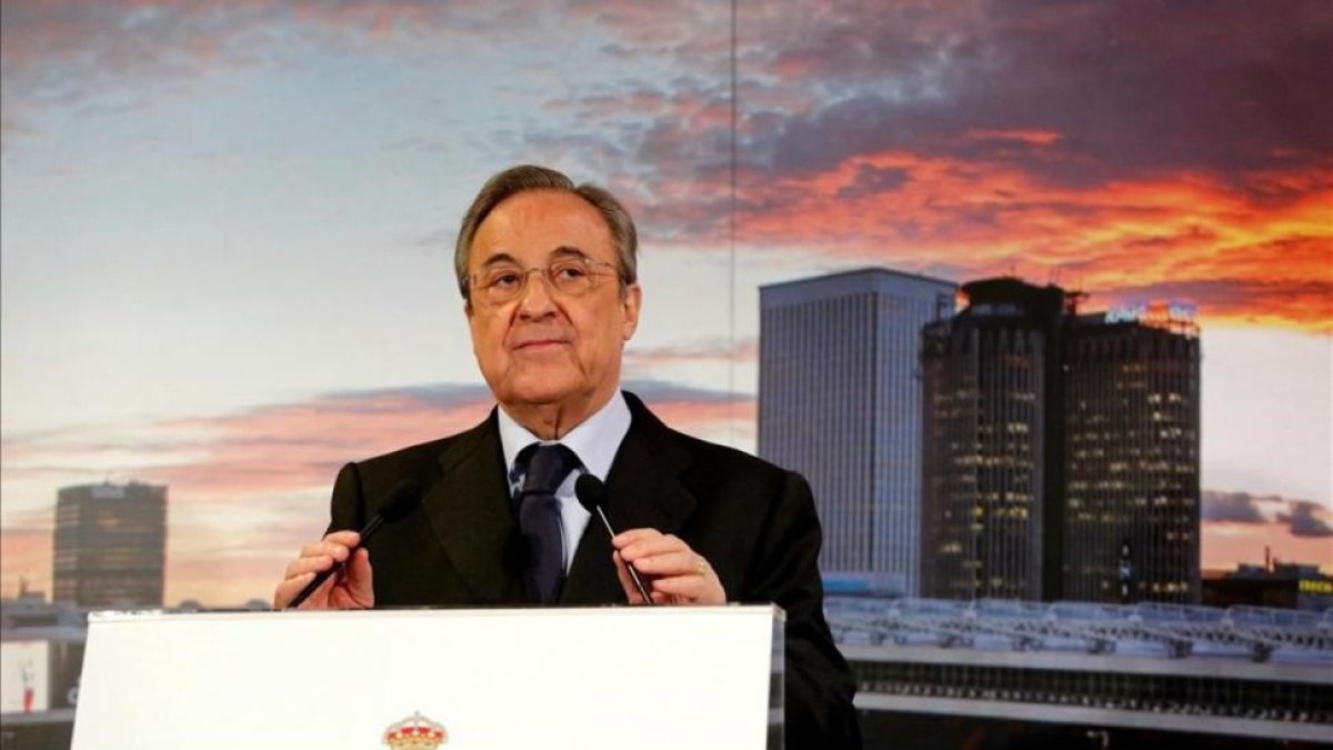 Florentino Pérez, en un acto oficial del Real Madrid.