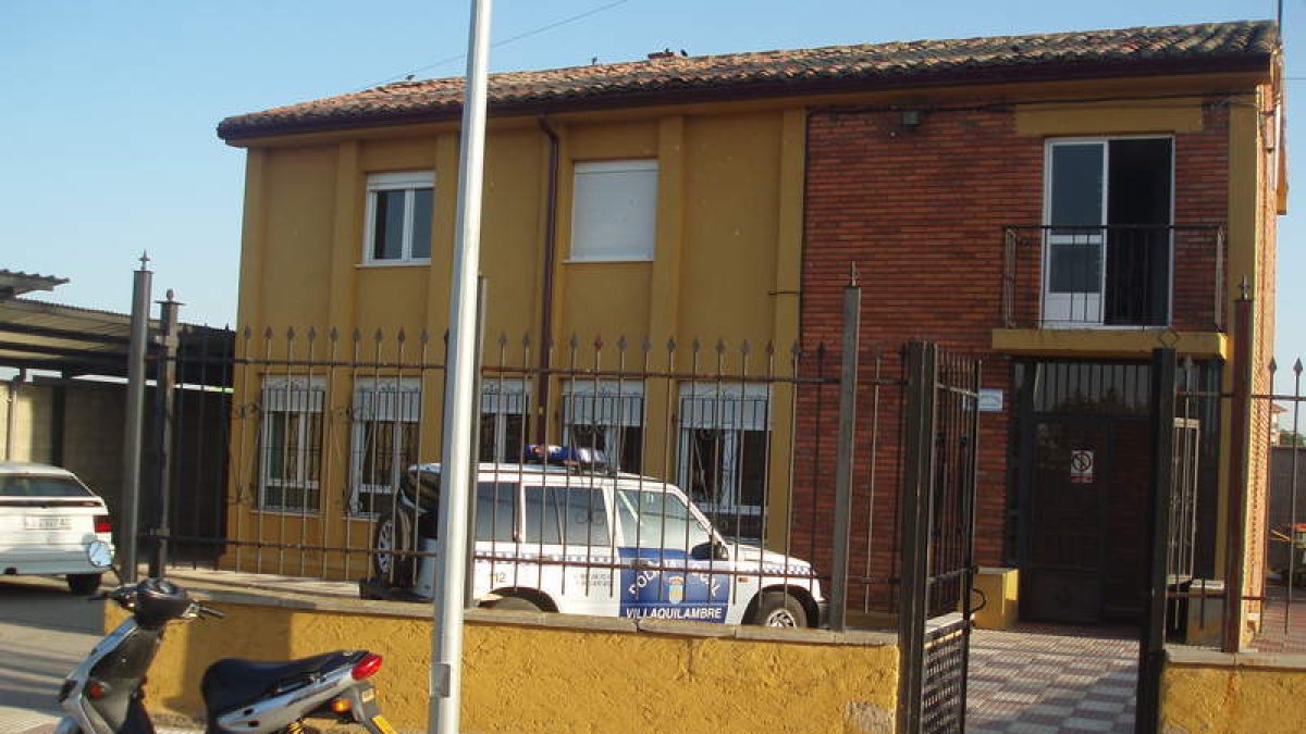 Instalaciones del cuartel de la Policía Local de Villaquilambre en Villarrodrigo.