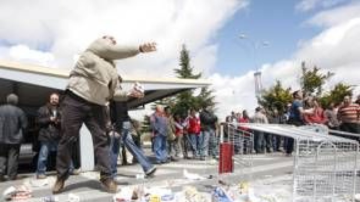 Unos de los últimos actos de protesta de los ganaderos en León